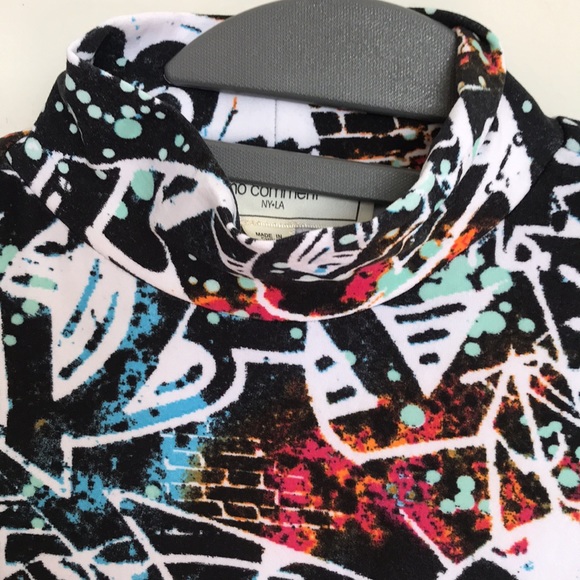 No Comment NY. LA women long sleeves high neck heart print tops. - Picture 4 of 9